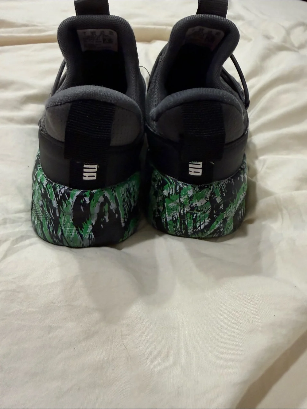 Puma Wired AC Boys Gray & Green Athletic Sneakers Shoes Size 2C Youth